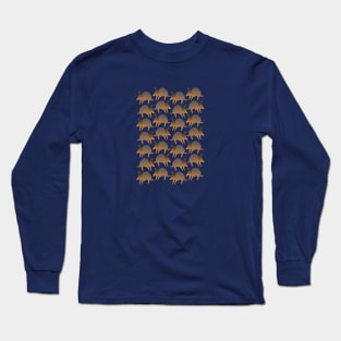 Seamless Armadillo Pattern Long Sleeve T-Shirt